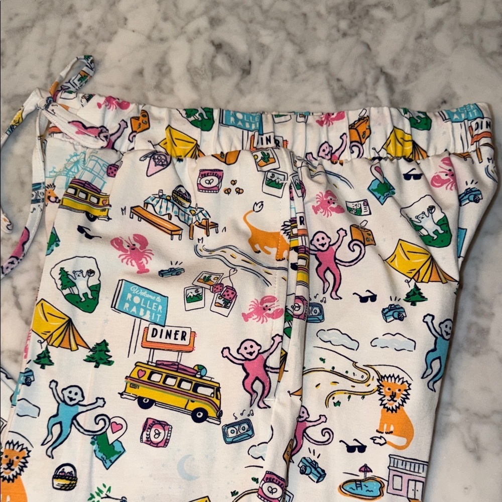 Roller Rabbit x Target Women’s Roadtrip Long Sleeve Multicolor Pajama Set XXS - Picture 10 of 13